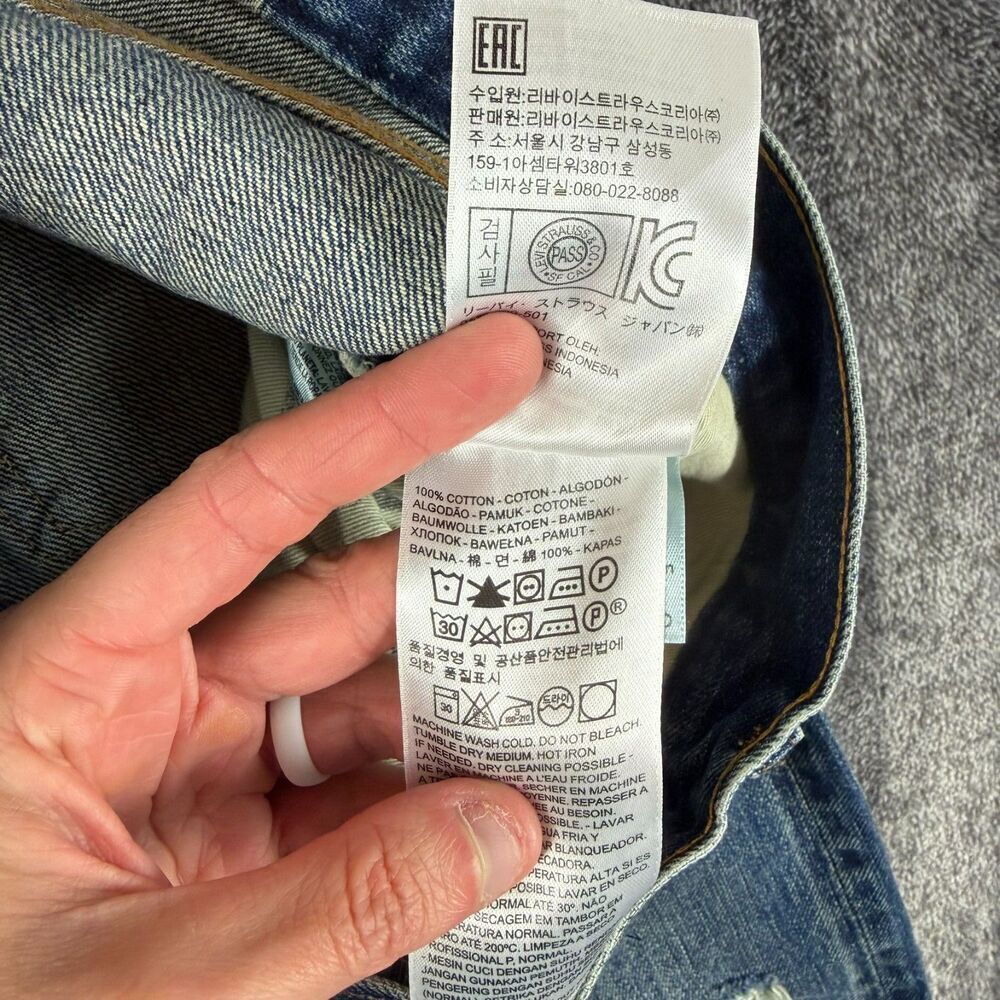 Levi's 1967 LVC Vintage 505-0217 Raw Selvedge Denim Jeans 29 (29X29.5) Big E - Picture 5 of 16
